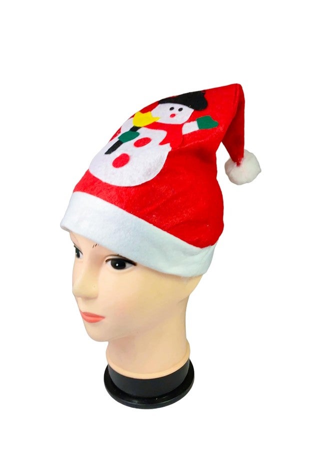 Sesonby (Set Of 2 Any Santa Applic Christmas Caps Santa Caps X-Mass Caps Santa Claus Hat, Merry Christmas Party Cap, Hat for Christmas/Xmas Party Santa Hat Red and White Cap for Santa Claus Costume - Image 3